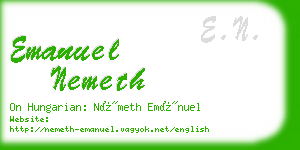 emanuel nemeth business card